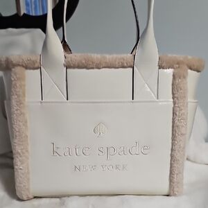 NWT! Kate Spade New York Jett Faux Sherling Tote